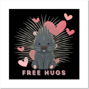 Free Hugs From A Porcupine - Funny Posters and Art